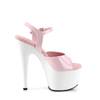 Pleaser - ADORE709 Sandale à bride à la cheville, Pole dance chaussures - Rose/Blanc Product image
